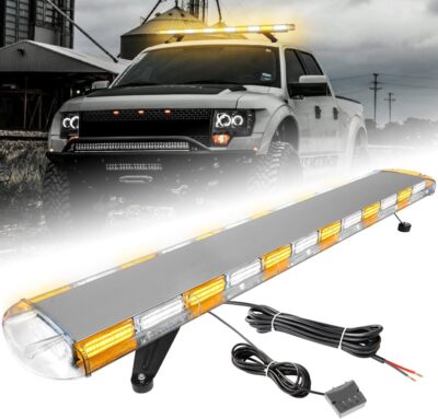 1x 53 inch 260 LEDs Low Profile Rooftop Strobe Lights Bar Emergency Warning US