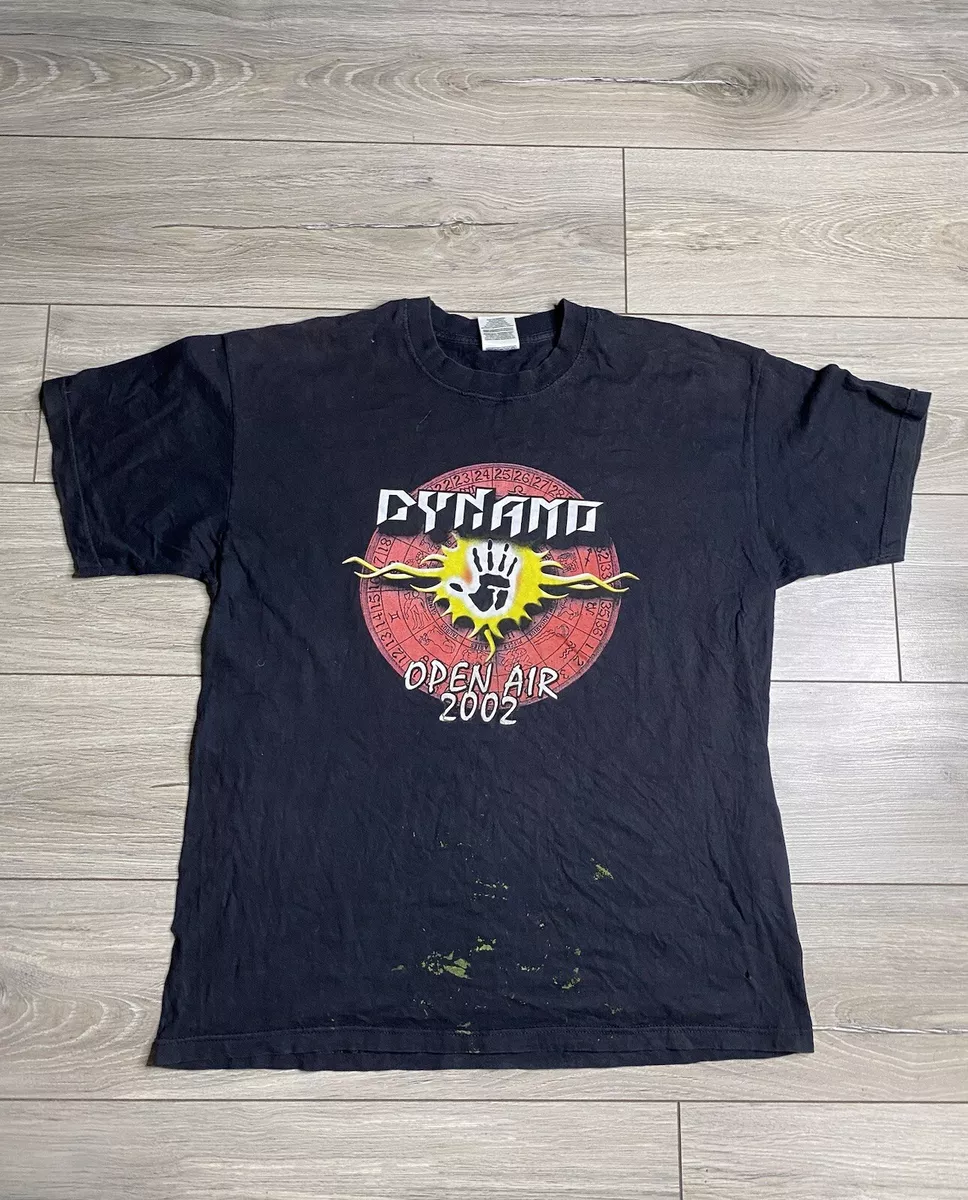 Vintage Dynamo Open Air 2002 Black T shirt XL Soulfly Dropkick Murphy Biohazard