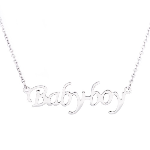XIRUVE Homme Femme Collier Pendentif Initiale Lettre A-Z Chaîne Cubaine Largeur 6mm en Acier Inoxydable Longueur Réglable