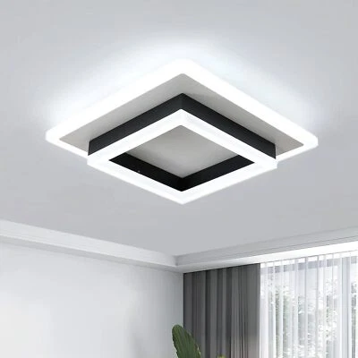 TOOLIGHT 30W Modern LED Ceiling Light Square Cool White Chandelier Living Room Bedroom