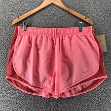 Nike Tempo Dri Fit Pink Running Shorts Two Tone CU8890-620 Women's Size XL