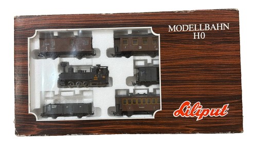 LILIPUT HOe 7001 Zillertalbahn Steam Loco y 5 vagones tren conjunto - probado | Condition: Used