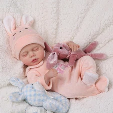 BABESIDE 12 Inch Lifelike Reborn Baby Dolls Silicone Full Body, Realistic Baby D