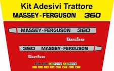KIT ADESIVI DECALCOMANIA TRATTORE MASSEY FERGUSON 360 CON AVVERTENZE E SIMBOLI