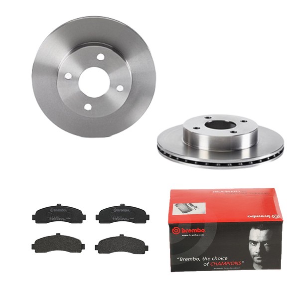 Brembo Bremsscheiben Ø238Mm + BremsbelÄGe Vorne FÜR Nissan Micra 2 K11-image