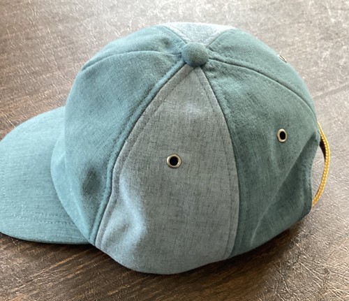NEW Paul Smith Men Blue Contrast Panel Linen Baseball Cap Adjustable NWT $112us - Picture 6 of 9
