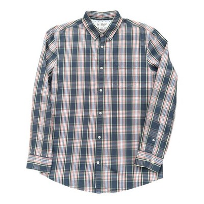 Pinguin von Munsingwear kariertes Hemd BUNT Button Down Herren LARGE