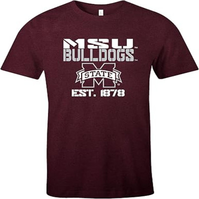 NCAA Est Stack Jersey Short Sleeve T-Shirt Mississippi State Bulldogs Size M