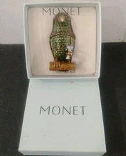 MONET  "PARROT" Collectible Enamel Keepsake Trinket Box  ** New in Box **