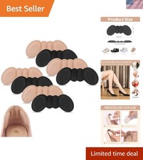 Heel Pads for Shoes That are Too Big, 4 Pairs Foamed Cotton Heel Cushions for...