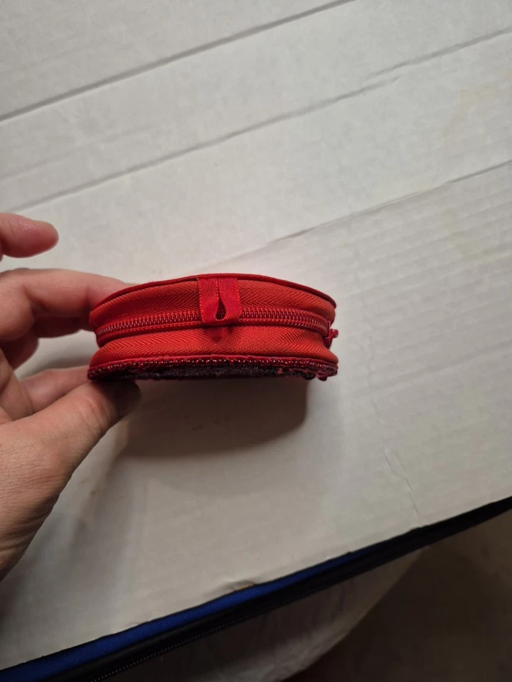 Красный бисером и блестками монета сумочки - красный шляпа - мини монета сумочки - Изображение 2 из 4