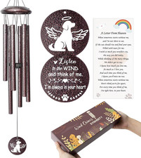 Memorial Gifts for Loss of Dog, 25 Inch Pet Memorial Wind Chimes, Loss of Dog Sy