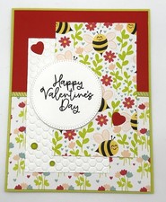 Stampin' Up Bees Valentine's Day Card w/Env UNLIMITED CARDS SHIP FOR 4.95