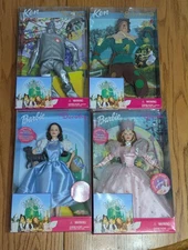 NIB Wizard of Oz Barbie Collectors Set of 4 Dorothy TinMan Scarecrow Glinda 1999