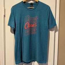 Raising Canes Unisex T-Shirt Medium Unique Blue/Green Teal Color NEW W/O TAGS