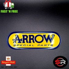 Arrow Exhausts sticker 3D Exhaust Heat Proof Resistant Aluminium Decal 135x45