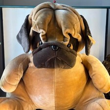 24" Vintage Bestever Giant Wrinkly Pug Plush Stuffed Animal Excellent Condition