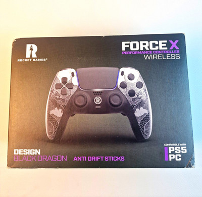 Rocket Games Force X Black Dragon PS5/PC Wireless Hall Effect Anti-Drift