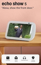 Amazon Echo Show 5 (newest model), Smart display with Alexa+ Glacier White 