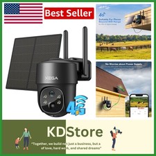 4G LTE Solar Security Camera 2K HD Night Vision Motion Detection Outdoor