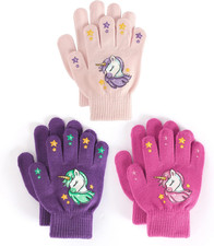 Kids Magic Gloves - 3 Pack Kids Winter Gloves - Cold Weather Gloves for Boys G