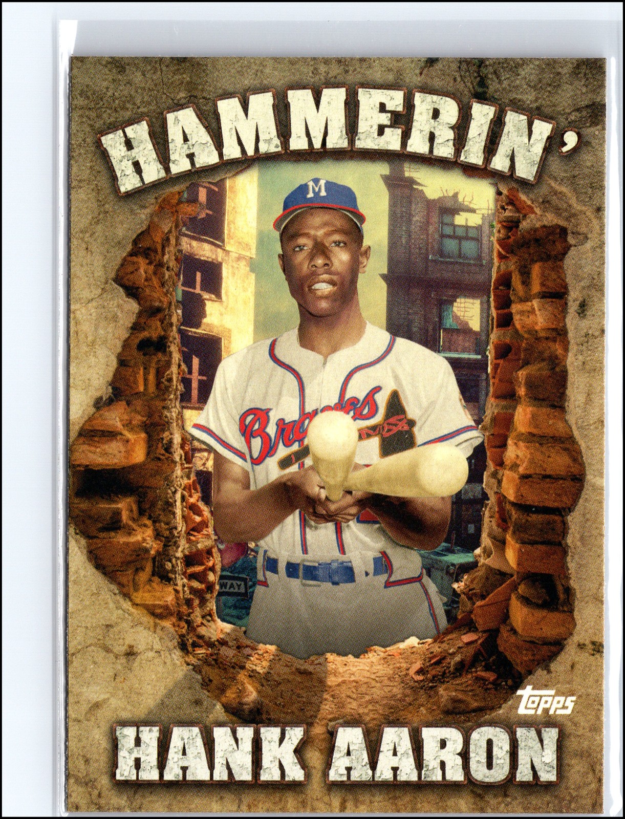 Hank Aaron 2020 Topps Archives #311 Milwaukee Braves Hammerin' HOF Baseball Card