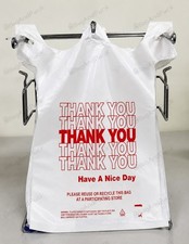 Bolsas 1/6 Grande 21 x 6.5 x 11.5 Camiseta "Gracias" Plástico Compras de Comestibles 0.59
