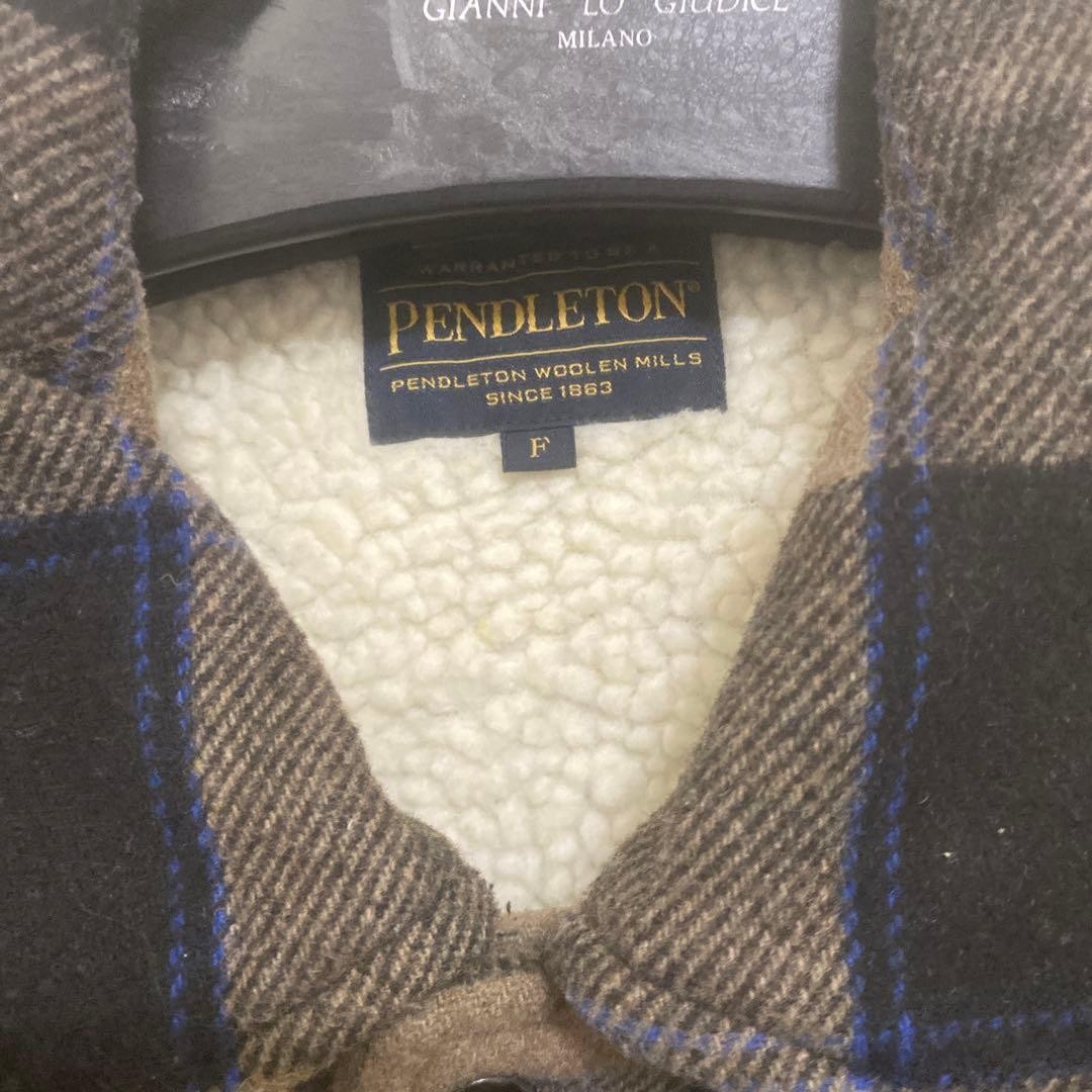 Pendleton Wool Check Pattern CPO Jacket Beige/Bla… - image 2