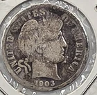 1903 10C Barber Dime《SILVER》123 Yrs Old!!!