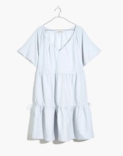 Madewell Linen-Blend Lorelei Mini Dress with pockets size XL