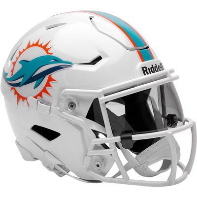 #ad #ad US WAREHOUSE Miami Dolphins Riddell Speed Flex Mid Size Helmet $89.00