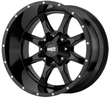 18" Moto Metal MO970 18x10 8x6.5 Gloss Black Milled Lip Wheel -24mm Lifted Rim