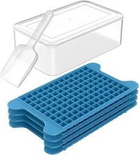 Mini Ice Cube Tray for Freezer:  Small Ice Trays for Freezer with Bin - 117×4PCS