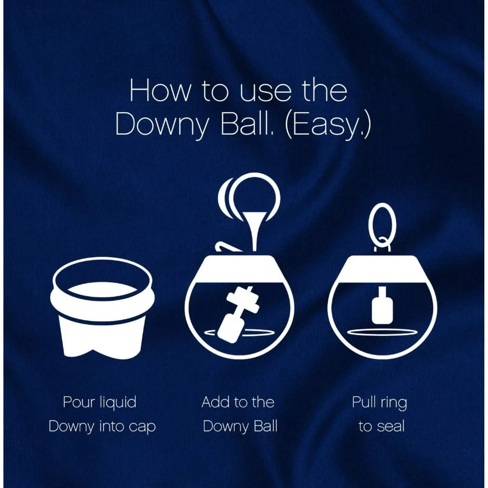 Dispensador Automático Downy Bola Downy Suavizante de Tela Dispensador Contenedor Azul Foto 4 de 4