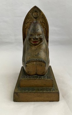 BILLIKEN Antique Cast Iron Coin Bank by A. C. Williams Company