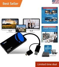 Multi-Monitor HDMI Splitter - Dual Display Adapter, USB-C  USB A Compatible