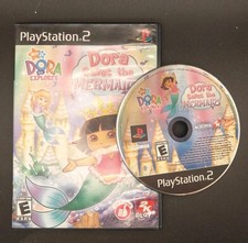 Dora Saves The Mermaids PS2 PlayStation 2 with Game Case. Blue Disk! Fast Ship