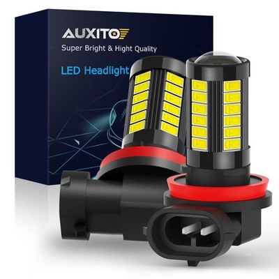 2/4x AUXITO LED Fog Light Bulb H8 H11 Fog Light Bulb White 6000K High Power Lamp