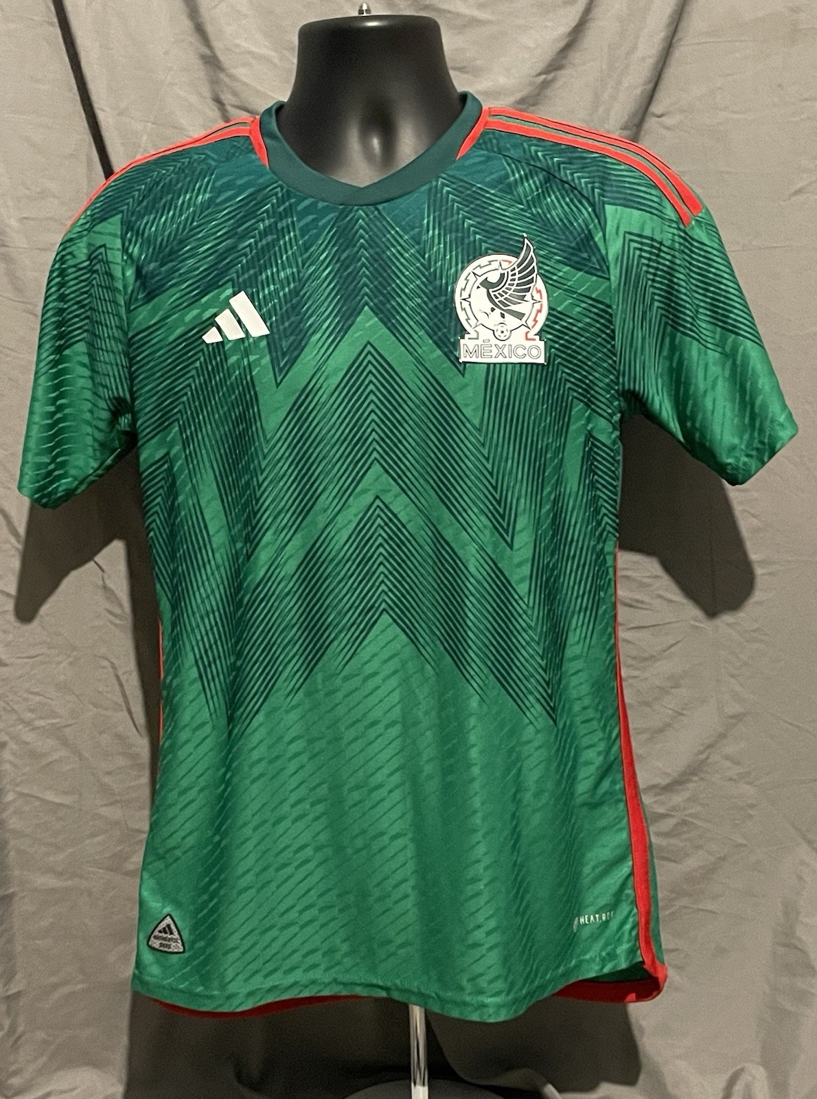 Adidas Mexico Authentic Home Jersey Green 2022 SIZE M