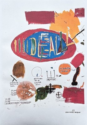  / ボトム/36/コットン/GRY/Basquiat ×  JEAN-MICHEL BASQUIAT - Victor 25448 - signed, numbered 165/300