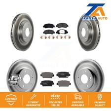 Front Rear Coated Disc Brake Rotors Ceramic Pad Kit For Mitsubishi Eclipse Cross