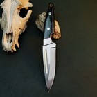 8.8" D2 Steel Hunting Knife Full Tang Resin Handle Blade Wood Handle Sheath — photo 4