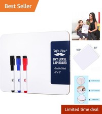 Mini 9x12 Dry Erase Whiteboard with 3 Markers - Perfect for Kids Students
