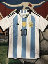 Argentina 2022 World Cup Champions Messi Jersey Size Small Adidas 