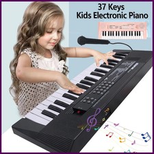 37 Keys Electronic Piano Keyboard Rechargeable Toy with Microphone for Kids
