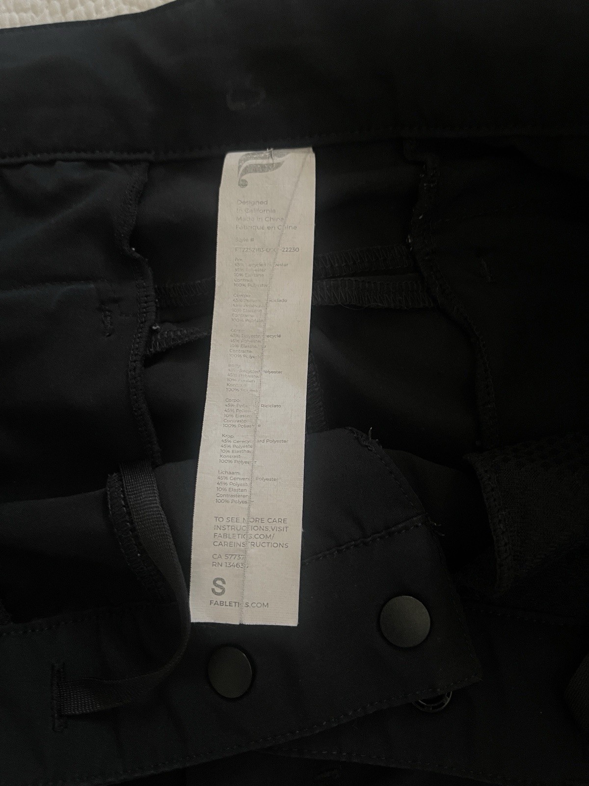 Fabletics Only Pant Drawstring Black S Zip Pocket… - image 8