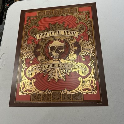 Grateful Dead June 1976 Poster 16x20” Limited Numbered Jerry