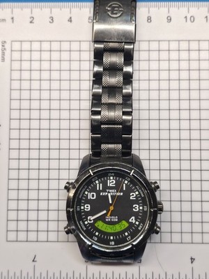 Timex Expedition Ana-Digi Gunmetal Field Watch   Indiglo   Alarm   WR 50m