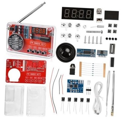 Soldering Practice Electronics Project, Transparent Case, DIY FM Radio Kit
