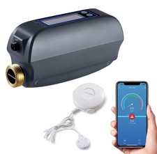 Haozee WiFi Smart Water Valve and Auto Shut-Off, Automation Flow-Black